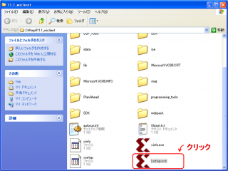 xsetup.exeを実行